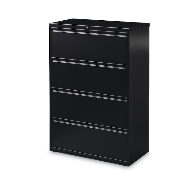 Hirsh Industries 36 in W 4 Drawer File Cabinets, Black, Legal; Letter; A4 14989